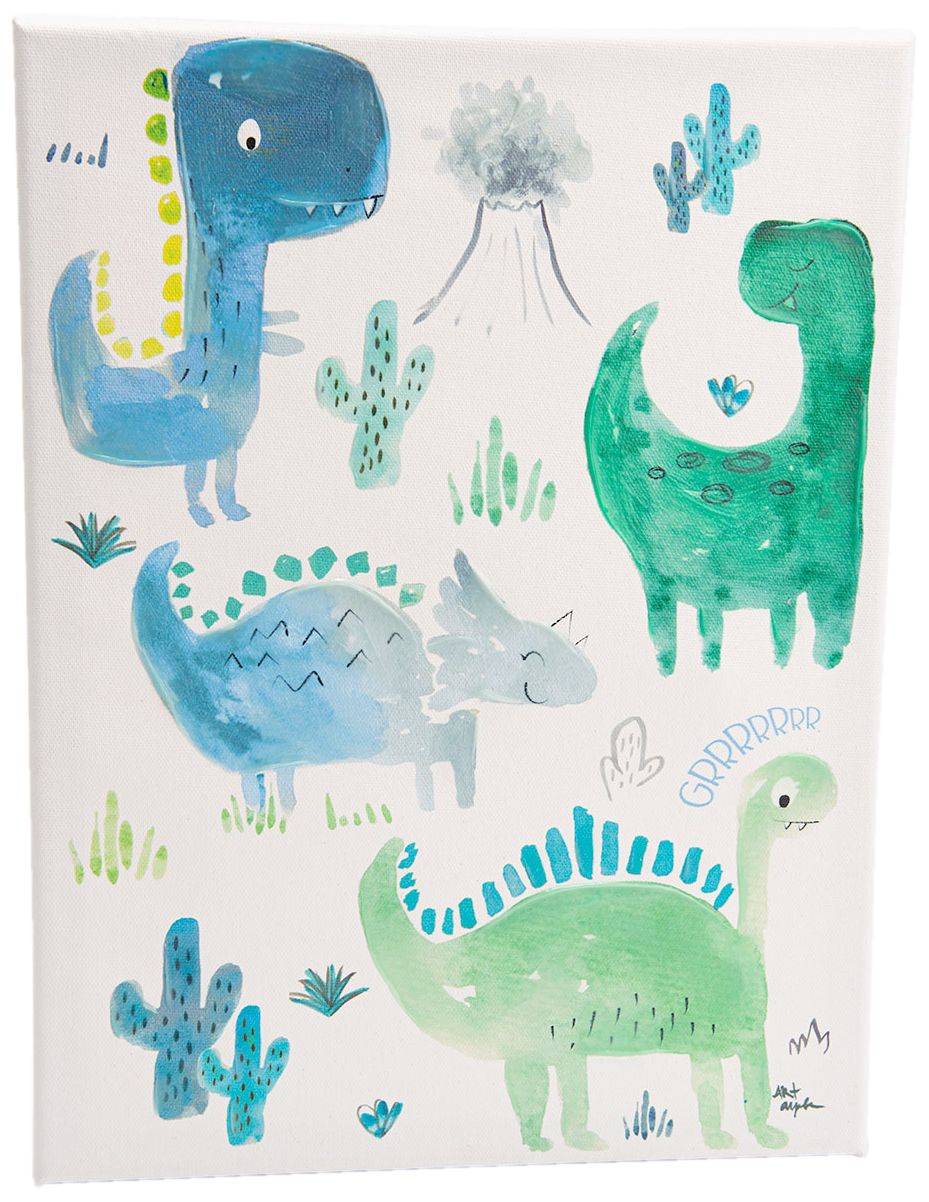 Toile Hector le dinosaure 40 x 30 cm