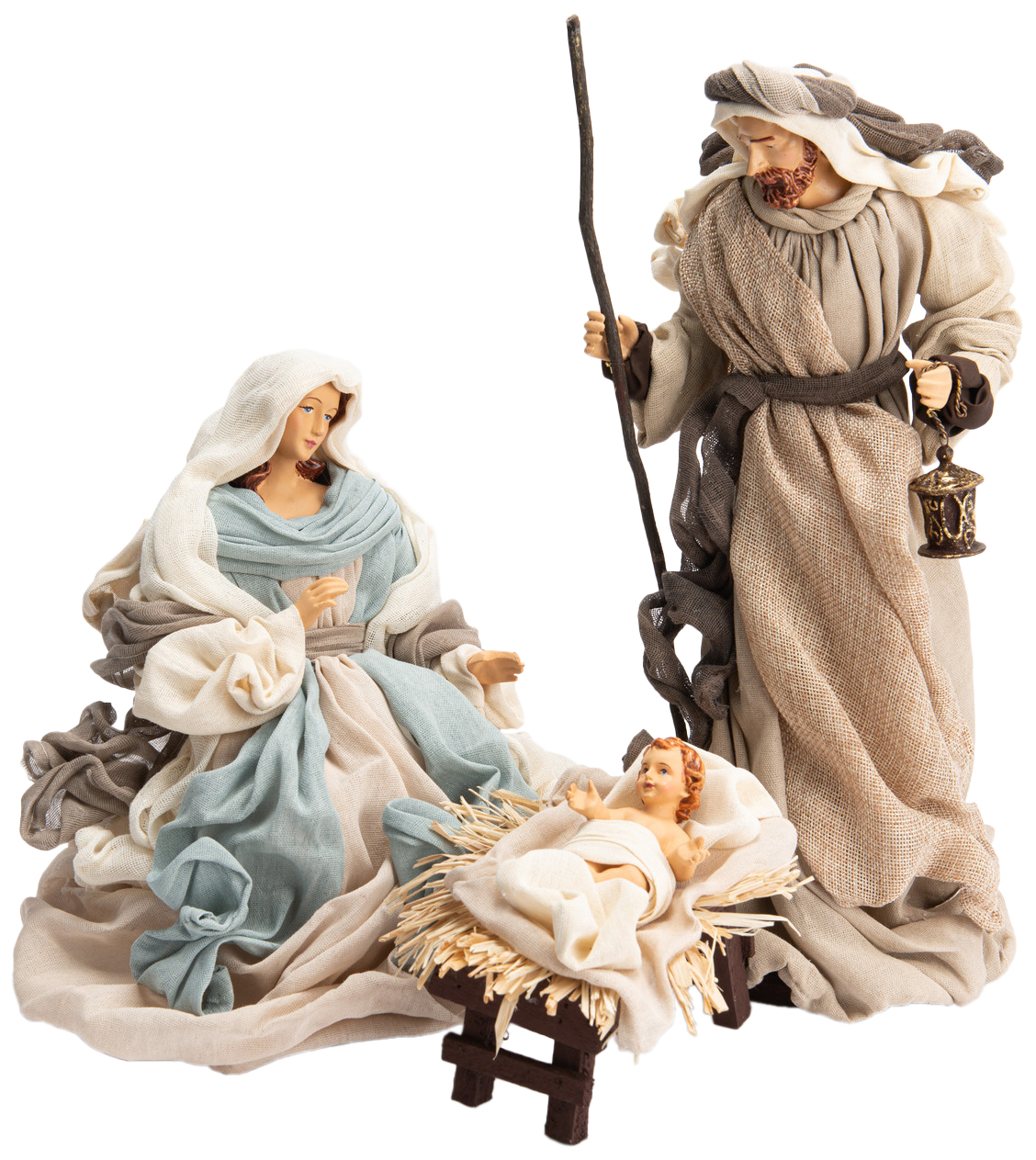 Personnages de crèche Nativité authentique 36 cm