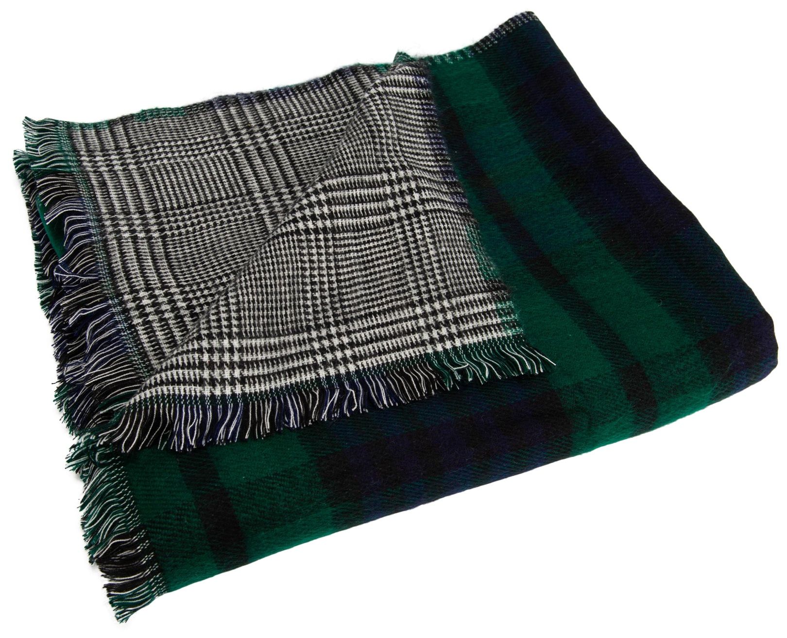 Plaid réversible tartan fôret 140 x 170 cm