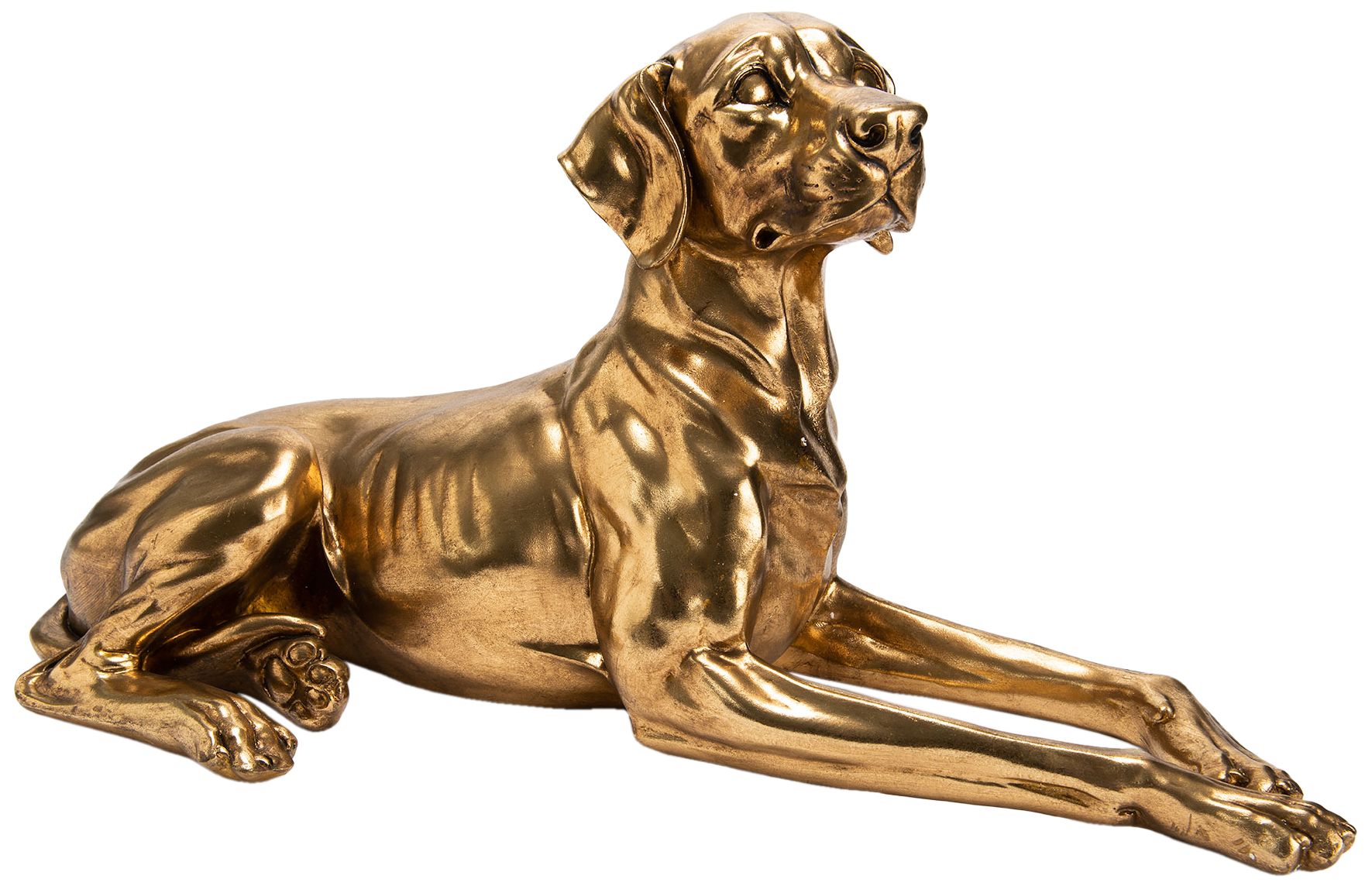 Statue en résine chien allongé 72 cm