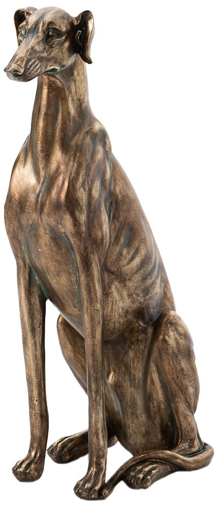 Statue en résine levrier assis 80 cm