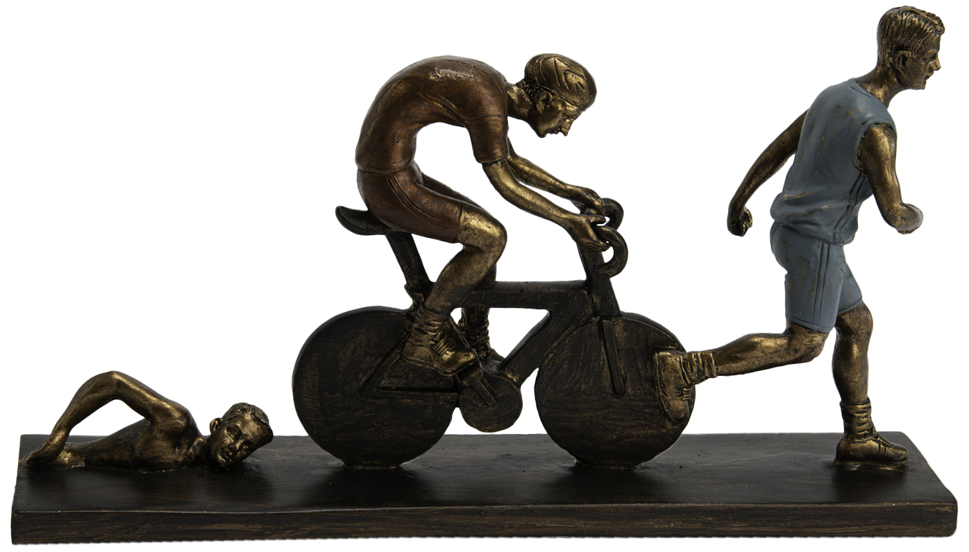 Statue en résine triathlon 37 cm