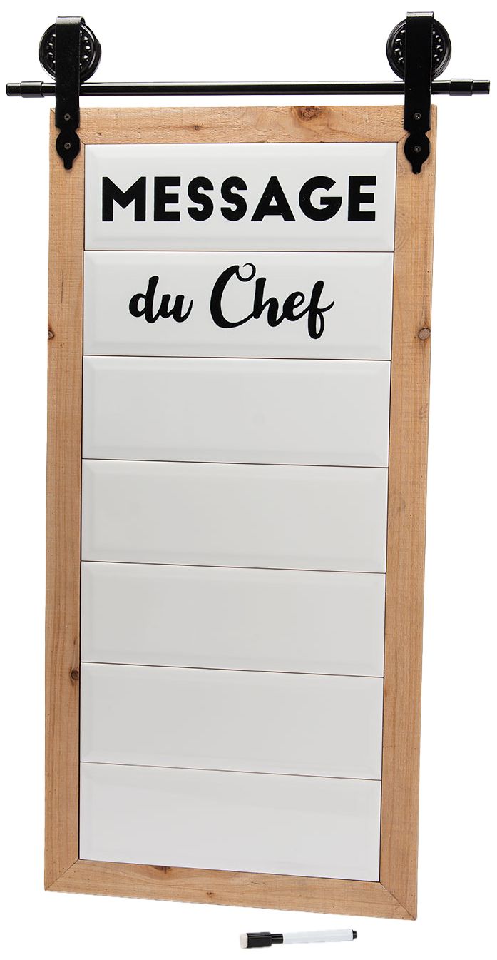 Tableau facettes en céramique message du chef