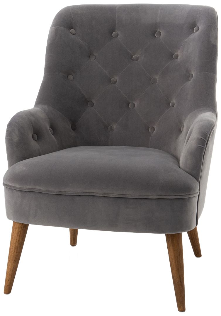 Fauteuil en velours Eddy
