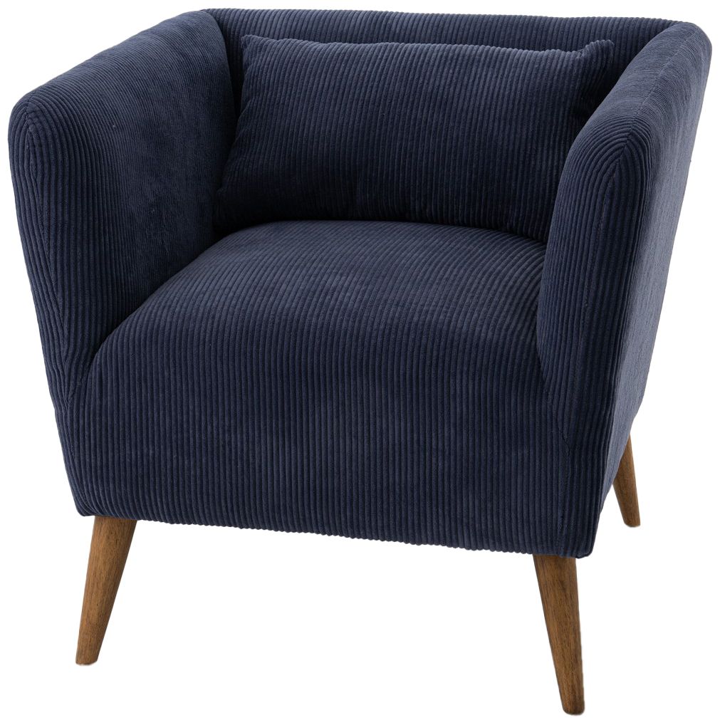 Fauteuil en velours côtelé Contempo