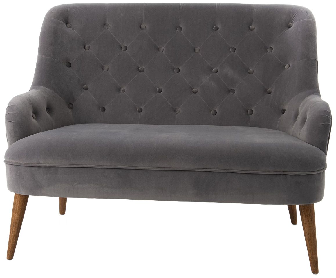 Canapé 2 places en velours Eddy