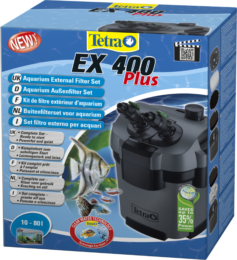 Kit filtration aquarium Tetra filtre prêt à l'emploi Ex 400 Plus | 10 - 80 litres