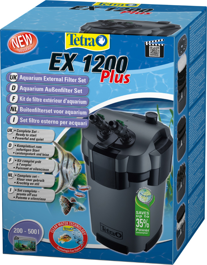 Filtre extérieur Tetra filtre puissant et silencieux Ex 1200 Plus | 200 - 500 litres