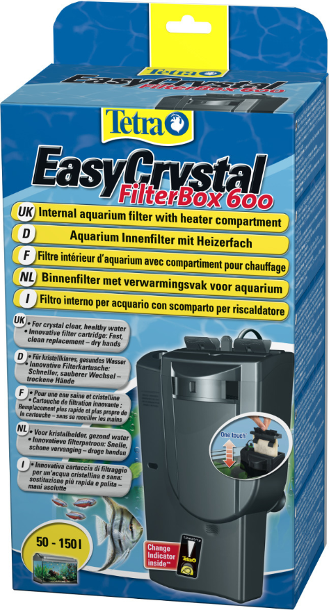 Filtre d'intérieur aquarium avec chauffage Tetra Easycrystal Filter Filter box 600 | 50 - 150 litres