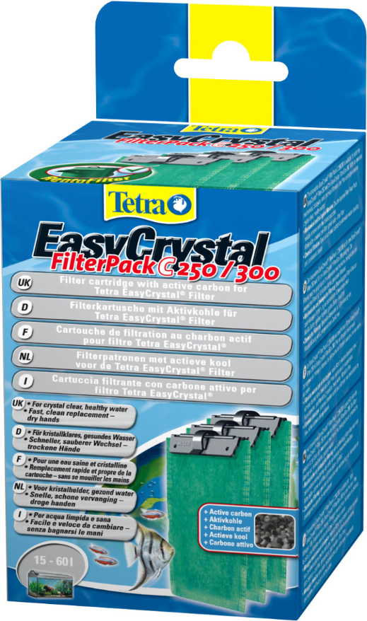 Carotouche de filtration au charbon Tetra filterpack charbon 250/300