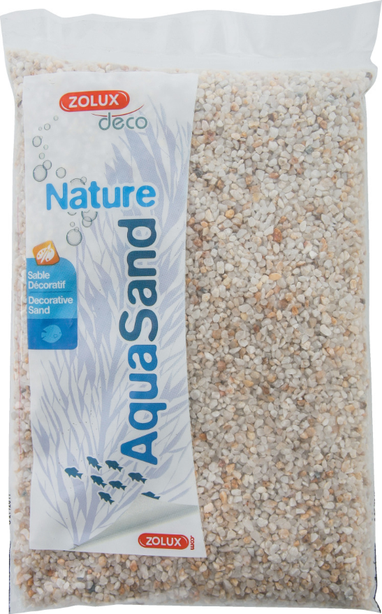 Sol décoratif Aquasand naturel quartz blanc 1kg