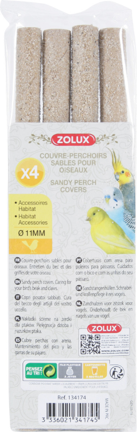 Couvre perchoir sablé pour oiseaux