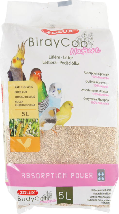 Litière pour oiseaux Birdycob nature 5L