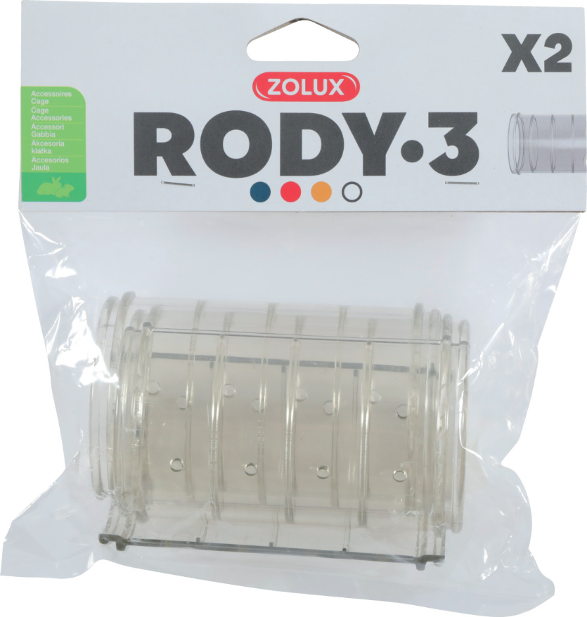 2 tubes droits pour connexion de cages Rody