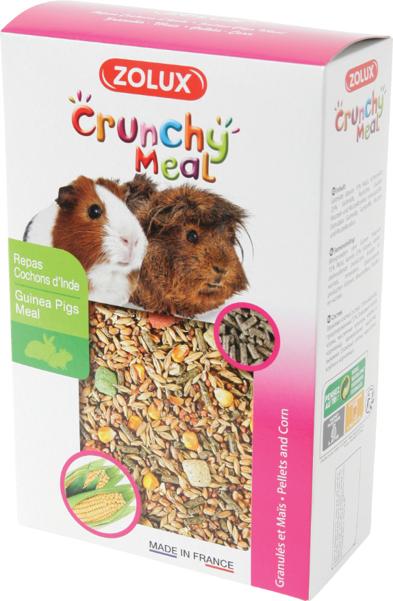 Aliment pour cochons d'Inde Crunchy meal 800 gr