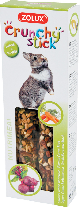 Crunchy stick pour lapin saveur carottes et betterave