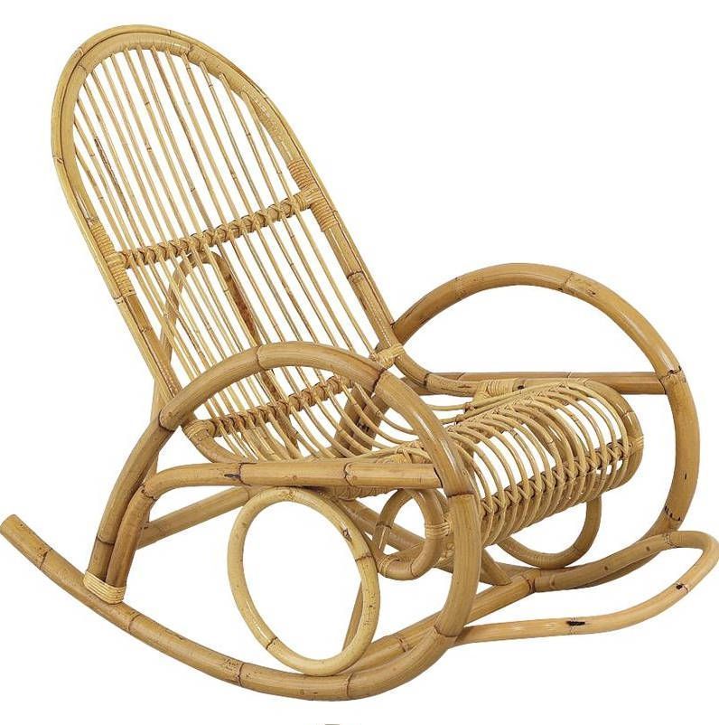 Fauteuil Rocking-chair en manau Non écorcé