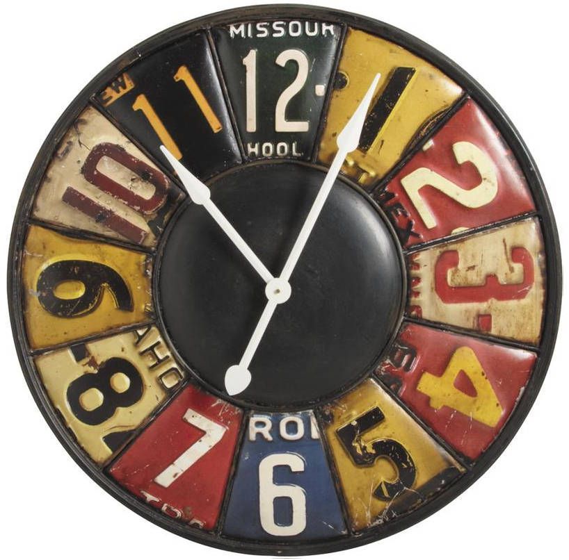 Horloge murale rétro en métal