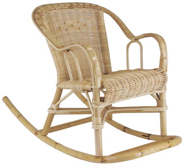 Rocking chair pour enfant en rotin Chloé