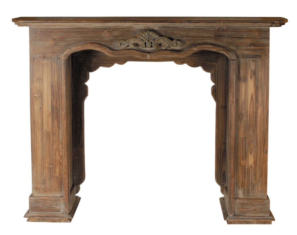 Encadrement de cheminée décoratif en bois