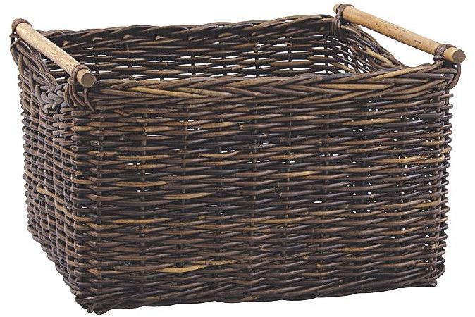 Corbeille en poelet croco avec poignées