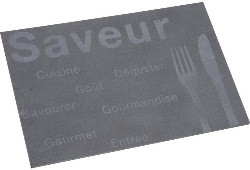 Plateau rectangulaire Saveur en ardoise naturelle