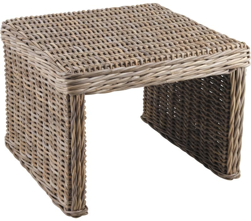 Table d'appoint carrée en poelet gris