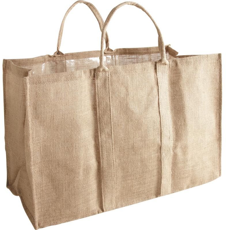 Sac à bûches en jute