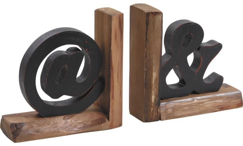 Serre-livre en bois Andobase