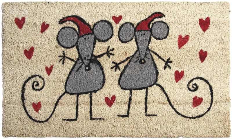 Paillasson souris amoureuses coco et latex