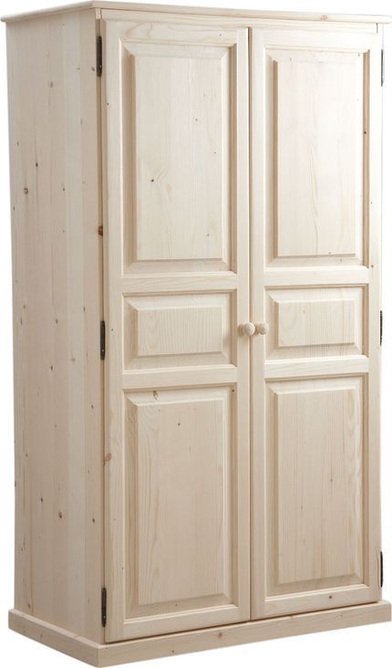 Armoire bois brut 2 portes