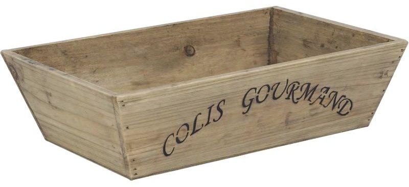 Corbeille en bois Colis gourmand