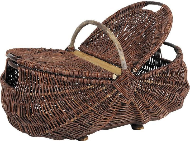 Panier en osier brut avec couvercles