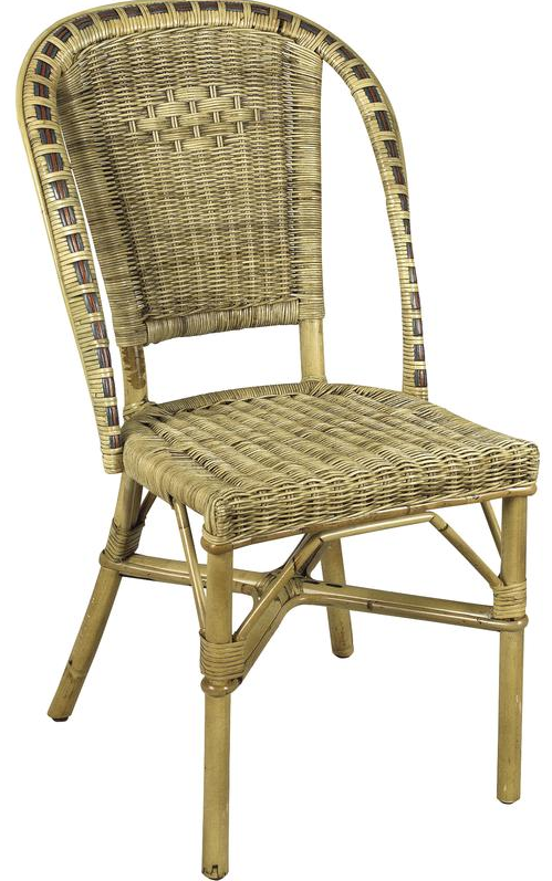 Chaise en manau et moelle de rotin