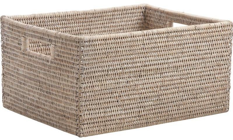 Corbeille rangement en rotin 34 x 26 x 18 cm