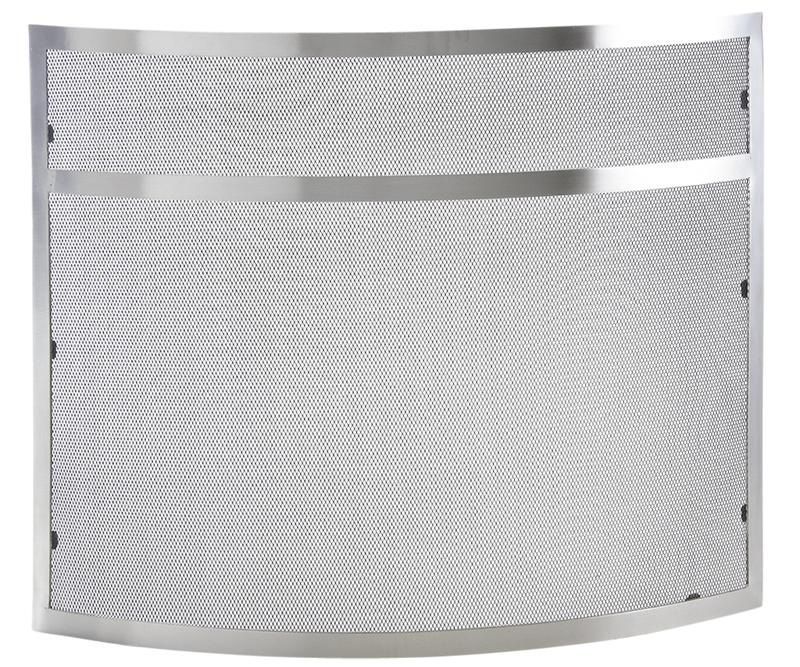 Pare-feu cheminée design en inox