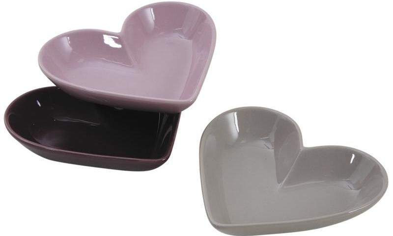 Ravier ramequin Coeur en céramique (Lot de 3)