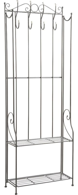 Etagère porte-manteaux en métal