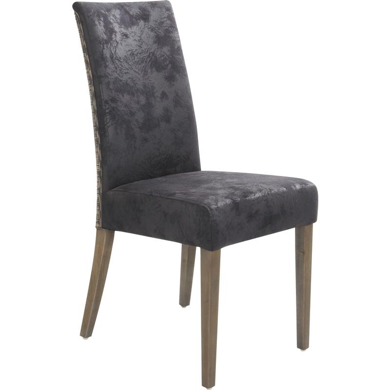 Chaise en rotin teck et suédine Sophie