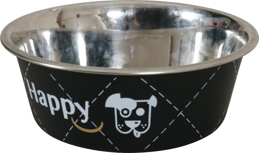 Gamelle chien Happy noire 25 cm
