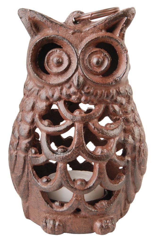 Lanterne en fonte chouette