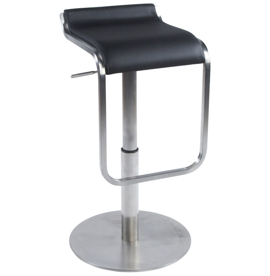 Tabouret design avec repose pieds Modena Noir
