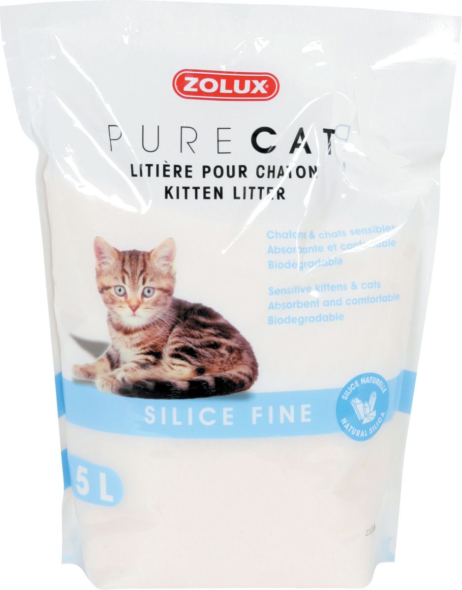 Litière chaton gel silice nature