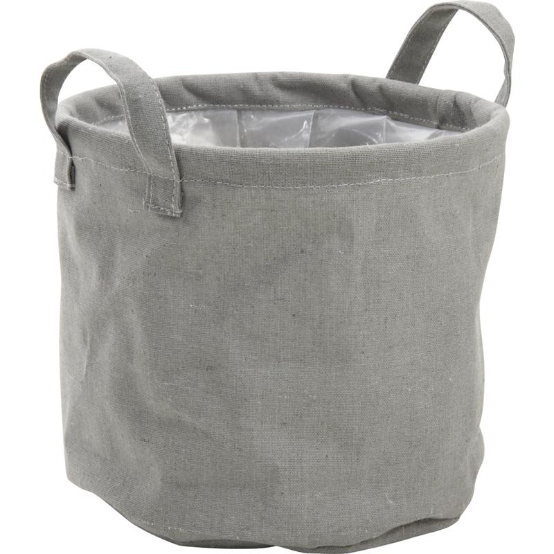 Cache pot en jute gris
