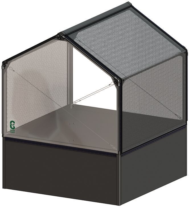 Potager de jardin surélevé de 50cm avec serre 1 module