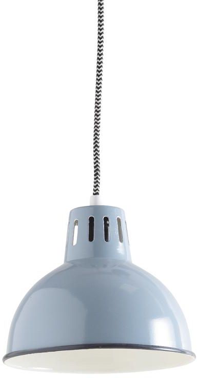 Lampe suspension vintage en métal laqué diamètre 19cm