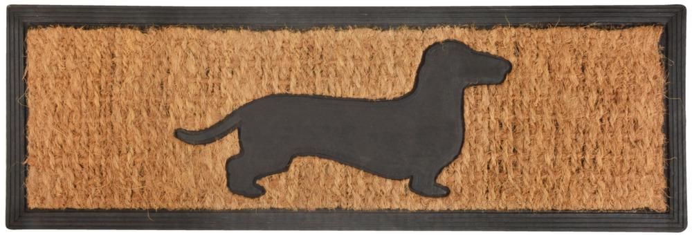 Tapis paillasson en coco 75 x 25 cm Chien