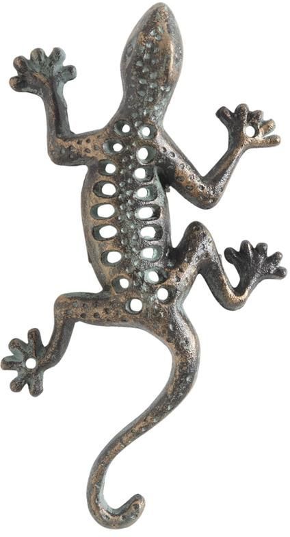 Lézard mural en fonte