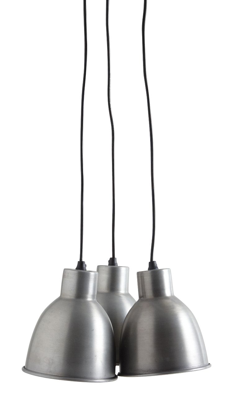 Suspension 3 lampes en zinc