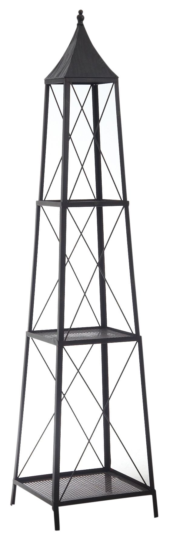 Etagère à plantes en métal vieilli